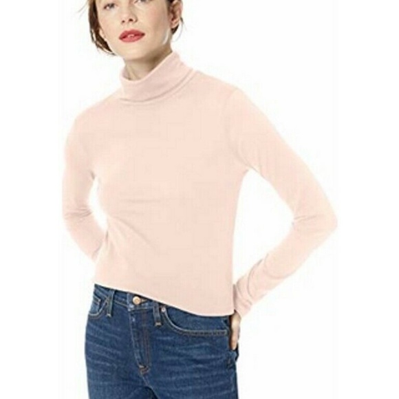 J. Crew Tops - J. CREW Mercantile Tissue Turtleneck Light Peach